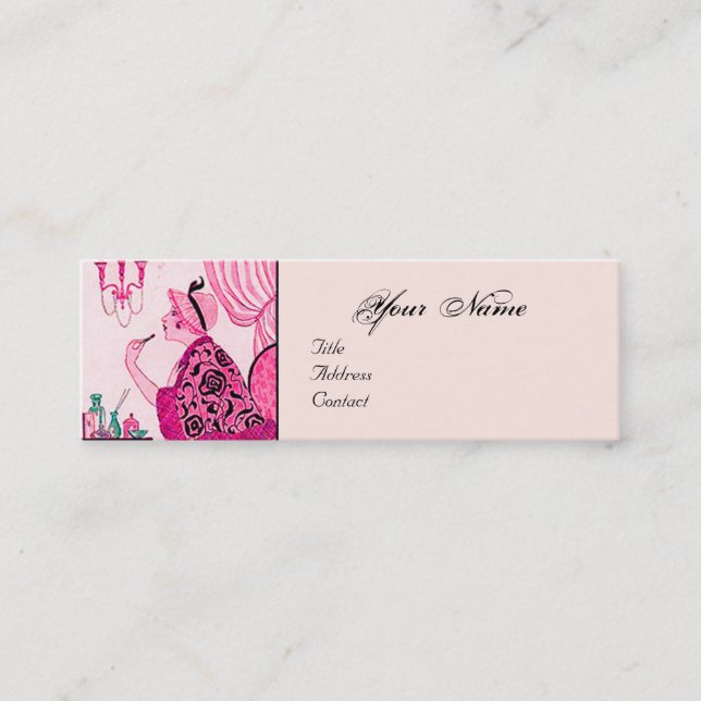 HAIR STYLIST ,FASHION BEAUTY SALON MAKE UP ARTIST MINI BUSINESS CARD (Front)