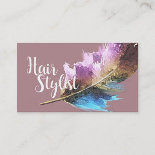 Hair Stylist - Feather Business Card