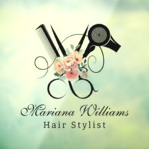 hair stylist floral Scissors beauty salon modern