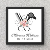hair stylist floral Scissors stylish beauty salon