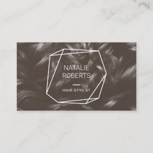 Hair Stylist Geometric Beauty Salon Referral Card