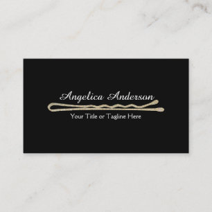Hair Stylist Glitter Bobby Pin Business Card