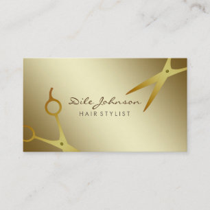 Hair Stylist Gold Glitter Saloon Professional Business Card
