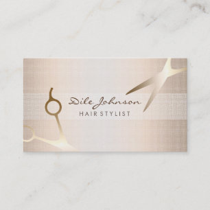 Hair Stylist Gold Glitter Saloon Professional Business Card