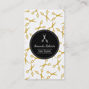 Hair Stylist Gold Scissors Hair Salon Appointment