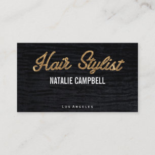 Hair Stylist   Gold / Velvet Business Card