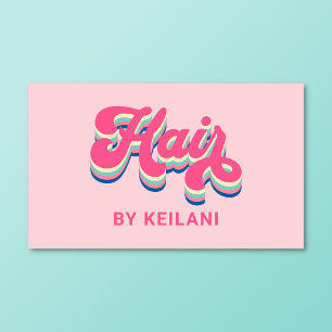 Hair Stylist Groovy Retro Colourful Hair By Business Card