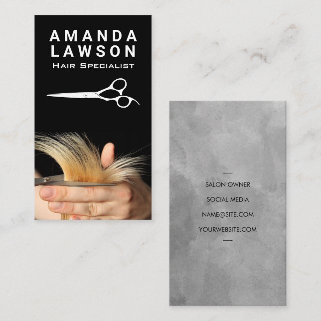 Hair Stylist | Hair Professional Business Card (Front/Back)