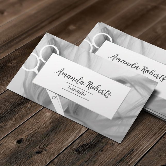 Hair Stylist Hair Salon Elegant Business Card (Creator Uploaded)