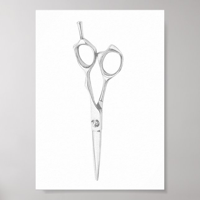 Hair Stylist Hair Salon Elegant Scissor Poster (Front)