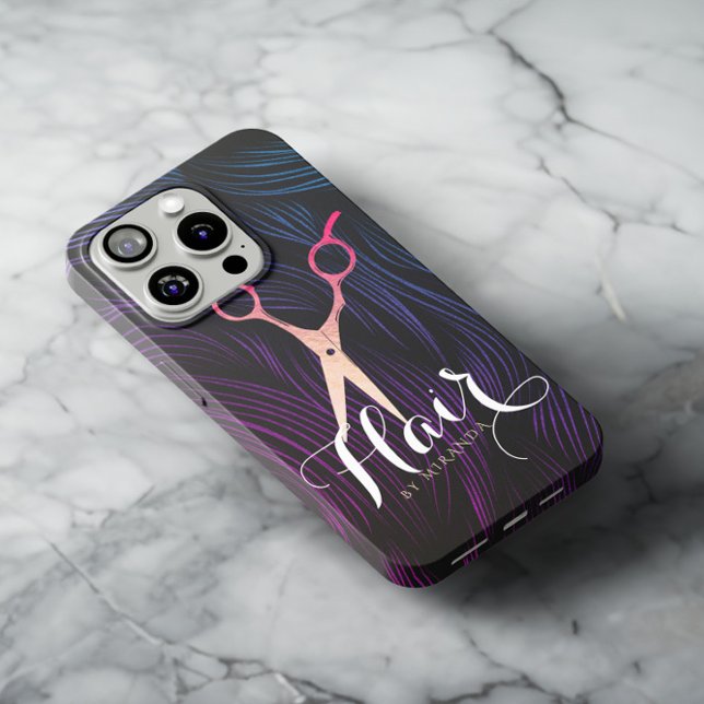 Hair Stylist Hairdresser Beauty Rose Gold Scissors Case-Mate iPhone Case (Creator Uploaded)