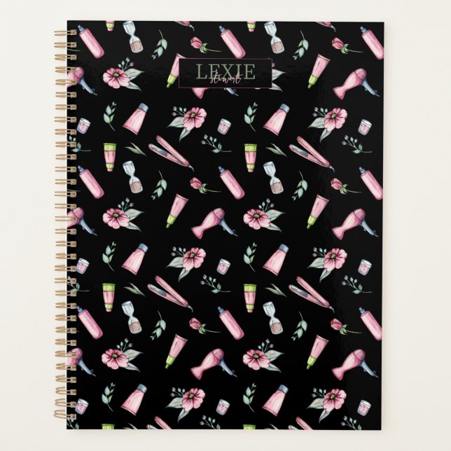 Hair Stylist, Hairdresser Beauty Salon Custom Planner (Front)