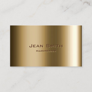 Hair Stylist Hairdresser Metal Bronze Beauty Salon Business Card