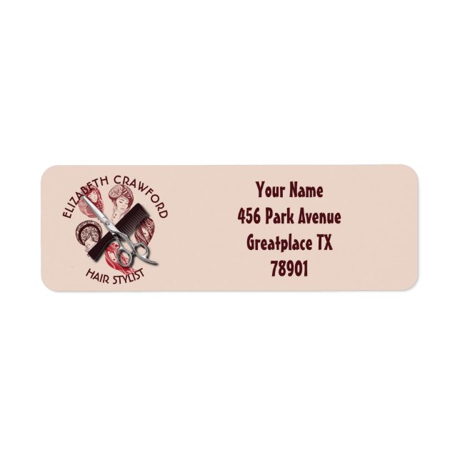 Hair Stylist Hairdresser Or Beauty Salon With Name (Front)