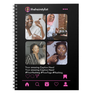Hair Stylist Instagram Notebook