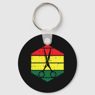 Hair-stylist Juneteenth Blm Black History Hairdres Key Ring