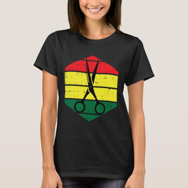 Hair-stylist Juneteenth Blm Black History Hairdres T-Shirt (Front)