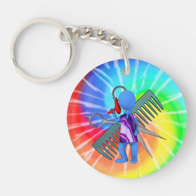 Hair Stylist Key Ring (Front)