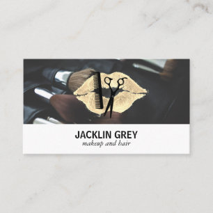 Hair Stylist Kiss Stylist Makeup Brushes Loyalty Card