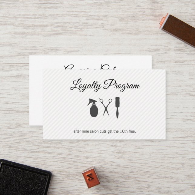 Hair Stylist | Loyalty Card (Front/Back In Situ)
