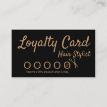 Hair Stylist Loyalty Punch Card