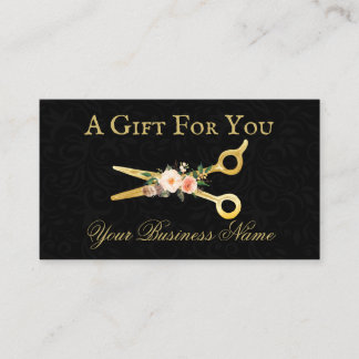 Hair Stylist Luxury Gold Damask Gift Certificate