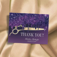 Hair Stylist Magic Purple Drips Salon Thank You