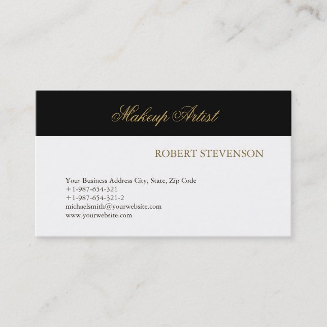 Hair Stylist Makeup Artist Business Card (Front)