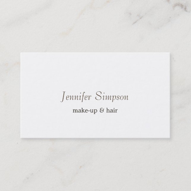 Hair Stylist Makeup Artist Professional Business Business Card (Front)