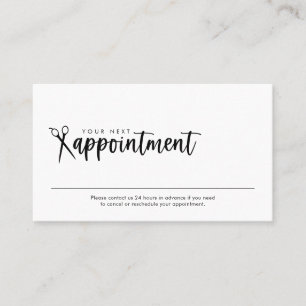 Hair Stylist Minimal Appointment Card