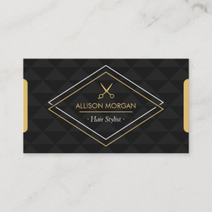 Hair Stylist Modern Abstract Geometric Appointment Card
