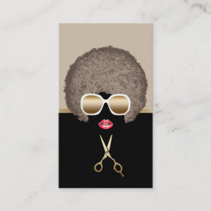 Hair Stylist Modern Afro Hair & Beauty Salon Business Card