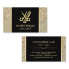 Hair Stylist Modern Gold Glitter Scissors Comb