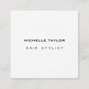 Hair Stylist Modern Minimalist Trendy Luxury Thick Square Business Card
