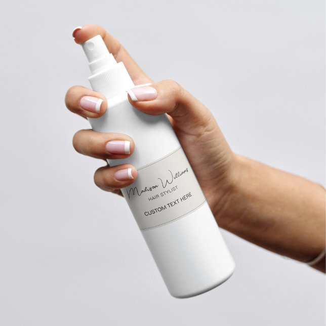 Hair Stylist Modern Neutral Rectangular Sticker (Hair Stylist Modern Neutral Rectangular Sticker)