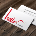 Hair Stylist Modern Red Script Appointment