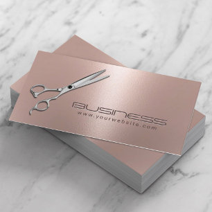 Hair Stylist Modern Rose Gold Salon Appointment Card