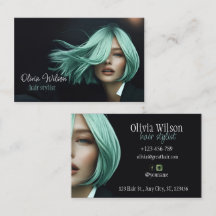 Hair stylist modern Salon Business Card