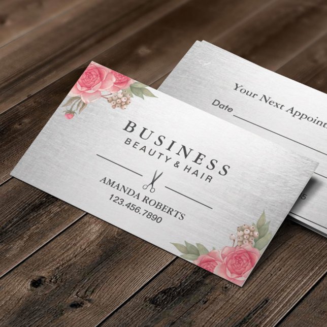 Hair Stylist Modern Salon Floral Appointment (Creator Uploaded)