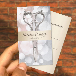 Hair Stylist Modern Silver Gold Salon Appointment