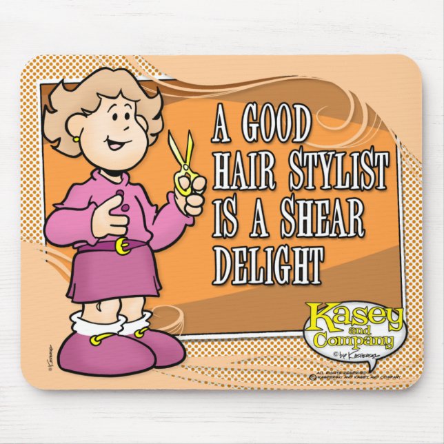 Hair Stylist Mouse Mat (Front)