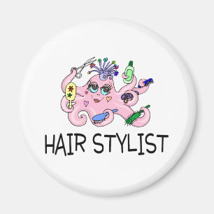 Hair Stylist Octopus Magnet