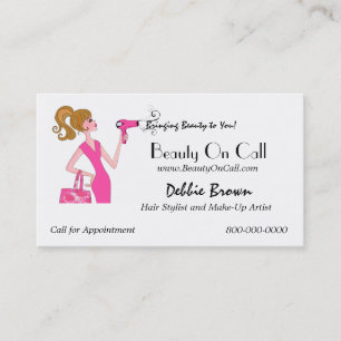 Hair Stylist On Call Business Cards