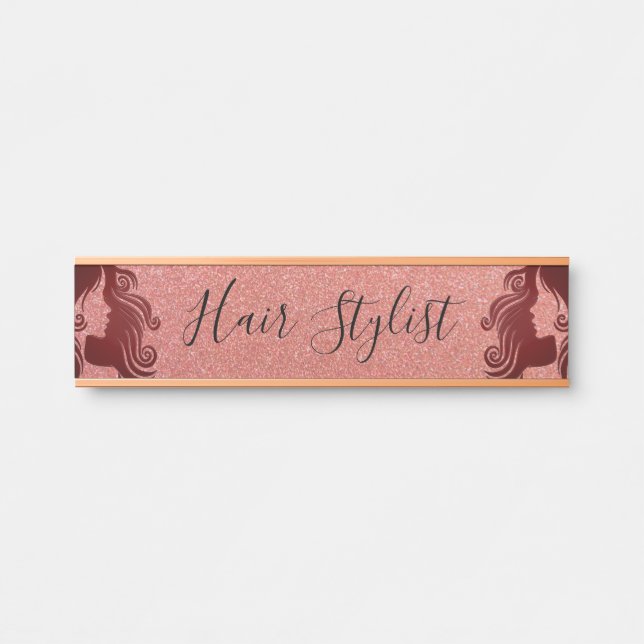 Hair Stylist on Glitter Door Sign (Front)
