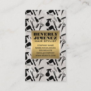 Hair Stylist Pattern Business Card