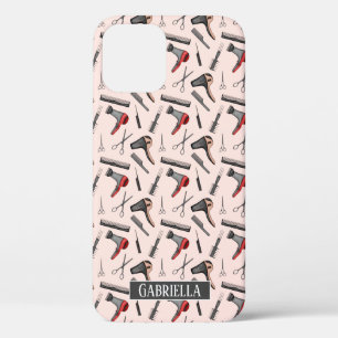 Hair Stylist Pattern Personalised iPhone 12 Case