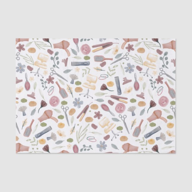Hair Stylist | Pattern | Watercolor Tissue Paper (Front)