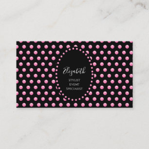 Hair Stylist Pretty Elegant Chic Pink Appointment Business Card