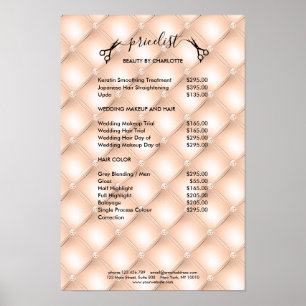 Hair Stylist Pricelist Poster