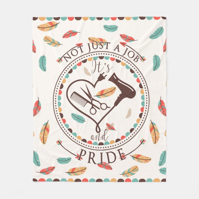 Hair Stylist - Pride Hairdresser Cut Hairstylist S Fleece Blanket (Front)